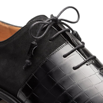 Mezlan Alligator Suede Oxford - Luxury Men's Dress Shoe