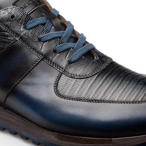 Mezlan Greenwich Sneaker: Calf & Lizard Leather - Luxury Shoe