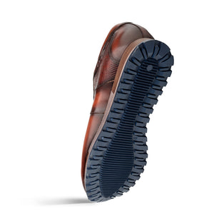 Mezlan Greenwich Sneaker: Calf & Lizard Leather - Luxury Shoe