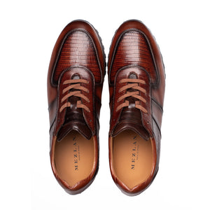 Mezlan Greenwich Sneaker: Calf & Lizard Leather - Luxury Shoe
