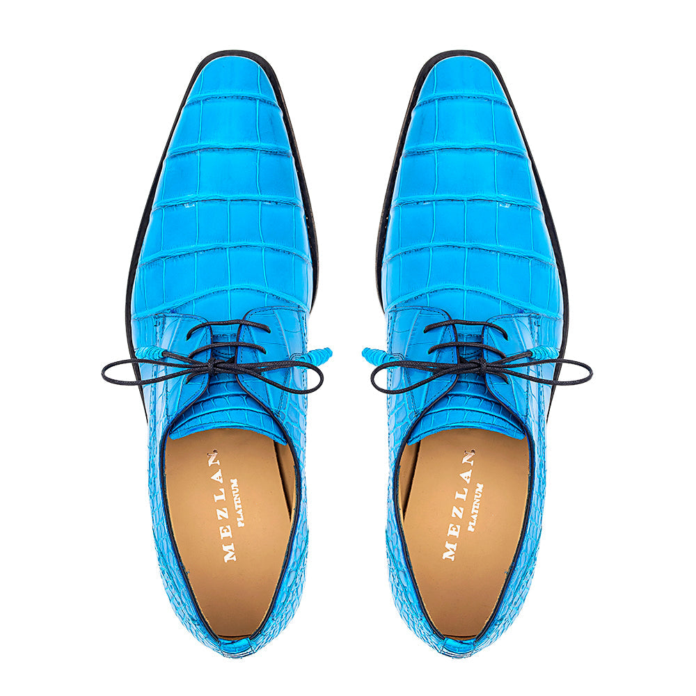 Mezlan Alligator Derby: Luxury Plain Toe Shoes
