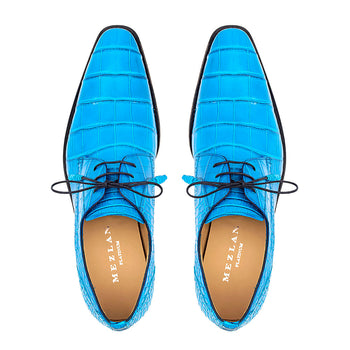 Mezlan Alligator Derby: Luxury Plain Toe Shoes
