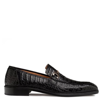 Mezlan Rhodas Croc Ornament Slip-On - Luxury Leather Loafer