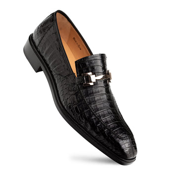 Mezlan Rhodas Croc Ornament Slip-On - Luxury Leather Loafer
