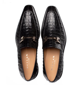 Mezlan Rhodas Croc Ornament Slip-On - Luxury Leather Loafer