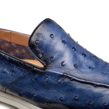 Mezlan Marmi Ostrich Flex Moc - Luxury Casual Shoes