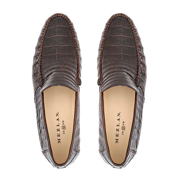 Mezlan Crocodile Moccasin - Luxury Exotic Leather Loafer