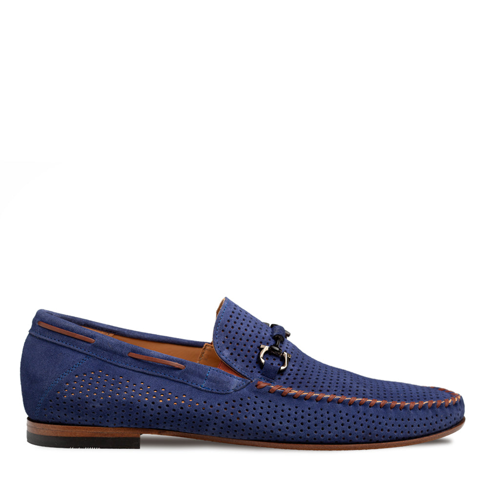 Mezlan Tarraco Perf Suede Moccasin - Luxury Italian Loafer