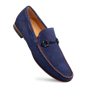 Mezlan Tarraco Perf Suede Moccasin - Luxury Italian Loafer