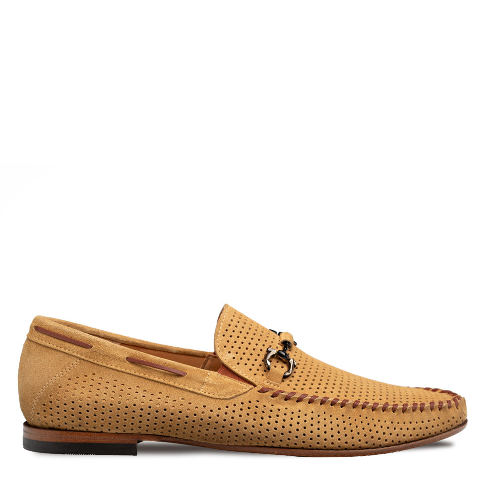 Mezlan Tarraco Perf Suede Moccasin - Luxury Italian Loafer