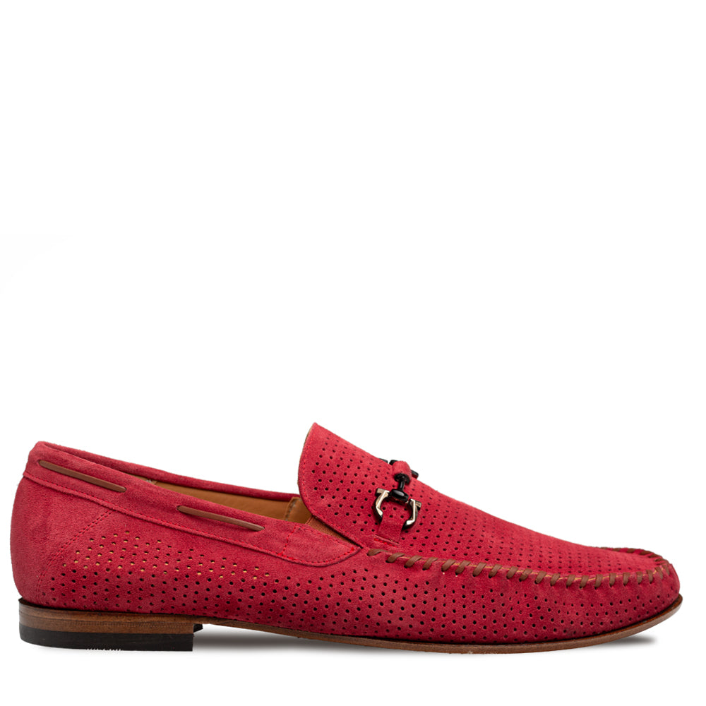Mezlan Tarraco Perf Suede Moccasin - Luxury Italian Loafer