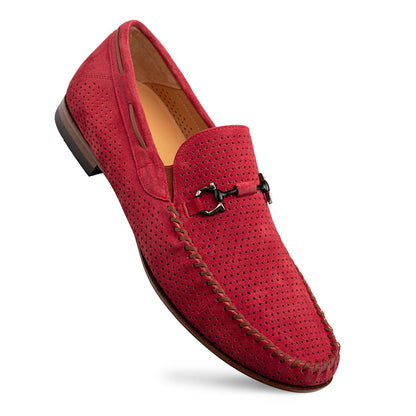 Mezlan Tarraco Perf Suede Moccasin - Luxury Italian Loafer