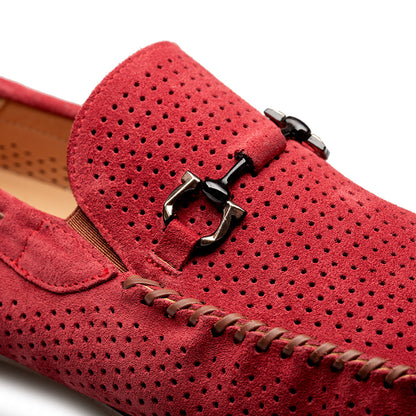 Mezlan Tarraco Perf Suede Moccasin - Luxury Italian Loafer