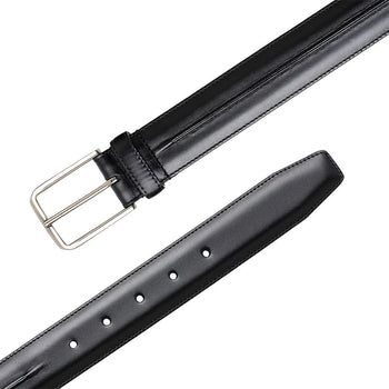 Mezlan Center-Piped Calfskin Belt