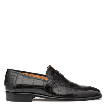 Mezlan Piccolo Alligator Penny Loafer - Luxury Menswear