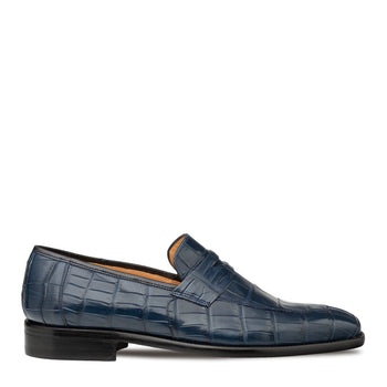 Mezlan Piccolo Alligator Penny Loafer - Luxury Menswear