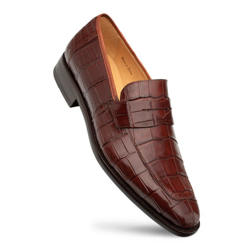 Mezlan Piccolo Alligator Penny Loafer - Luxury Menswear