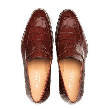 Mezlan Piccolo Alligator Penny Loafer - Luxury Menswear