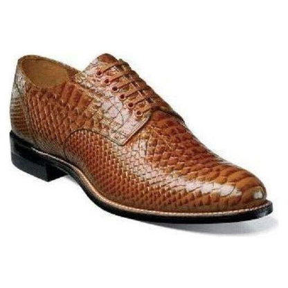 Madison Stacy Adams Anaconda Print Leather Shoes Tan 00055-240