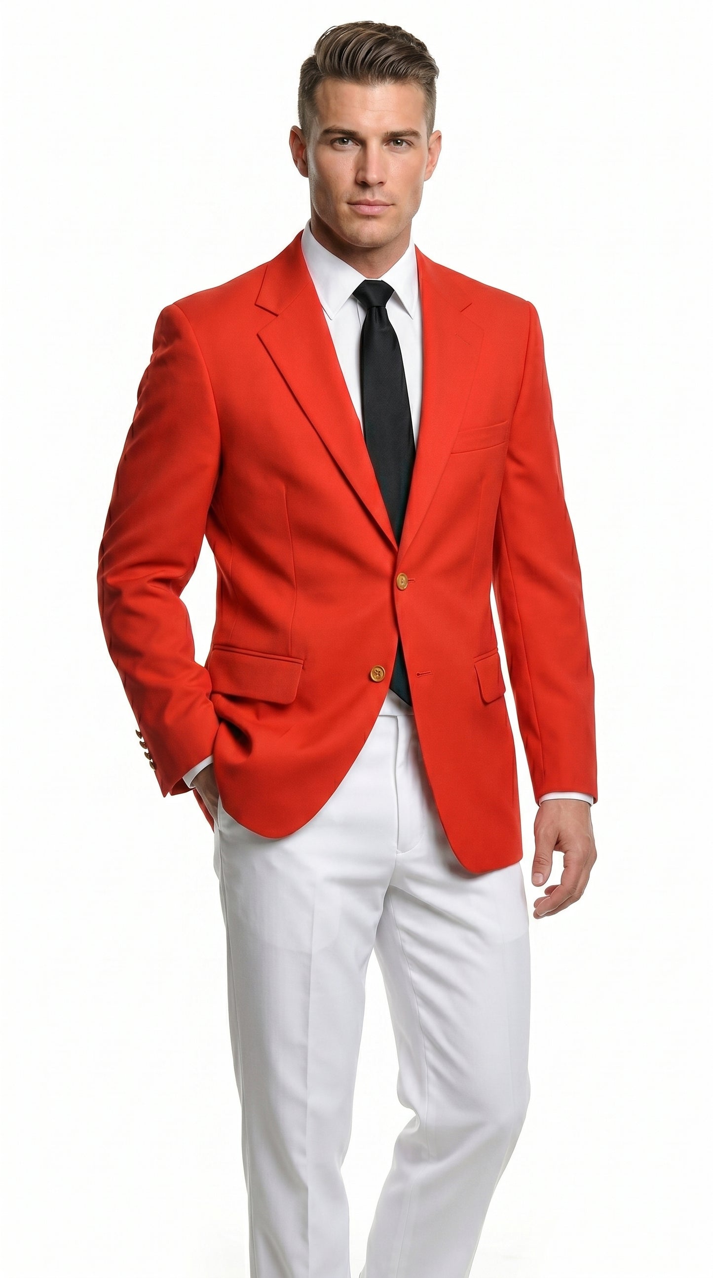 Men's Suit Blazer  Designer Fashion Dress Casual Blazer On Sale Blazer Red