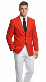 Men's Suit Blazer  Designer Fashion Dress Casual Blazer On Sale Blazer Red