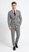 Men’s Black and White Houndstooth 2 Piece Wool Suit with Double Breasted Jacket and Pants