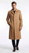 Men’s Toast Full Length 53 Inch Top Coat with Single Breasted Front, Microfiber Dress Overcoat