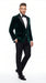 Men’s Olive Hunter Green Velvet Tuxedo Jacket with Black Satin Lapel, Formal Wedding Dinner Blazer