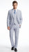 Men’s Light Blue Seersucker Suit with Jacket, Vest and Pants, High Quality Summer Dress Suit