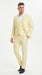 Men’s Yellow Seersucker Suit with Jacket, Vest and Pants, Summer Wedding Prom Dress Suit