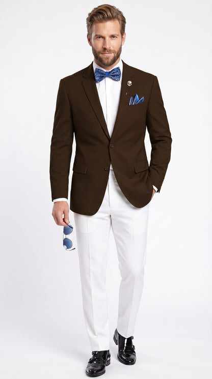 Men’s Brown 2 Button Wholesale Blazer, Dress Casual Sport Coat for Formal and Smart Casual Wear