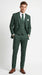 Men’s Hunter Green Great Gatsby Pinstripe 3 Piece Suit, 1920s Gangster Outfit