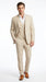 Men’s Champagne Wedding Suit with Vest, Summer Formal Groom and Beach Wedding Suit