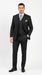 Men’s Black Windowpane Plaid 3 Piece Suit, 1920s Inspired Formal Dress Suit