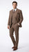 Men’s Light Brown Great Gatsby Tweed Herringbone Vested Suit, Tobey Maguire Inspired 1920s Formal Outfit