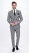 Men’s Black & White Houndstooth Double Breasted Wool Suit – 2 Piece Modern Fit Peak Lapel Suit