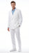 Men’s White Double Breasted Suit with Jacket and Pants, Formal Wedding Dress Suit