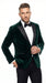 Men’s Olive Hunter Green Velvet Tuxedo Jacket with Black Satin Lapel, Formal Wedding Dinner Blazer