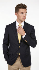 Men’s black Pure 2 Button Lewis Blazer, Classic Business Casual Wedding Sport Coat Jacket