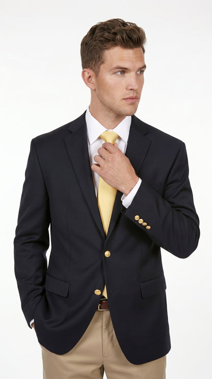 Men’s black Pure 2 Button Lewis Blazer, Classic Business Casual Wedding Sport Coat Jacket