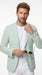 Men’s Green Seersucker Blazer, Lightweight Summer Wedding Business Casual Sport Coat Jacket