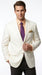 Men’s Ivory Cream Blazer with 2 Button Front, Off White Dress Casual Sport Coat