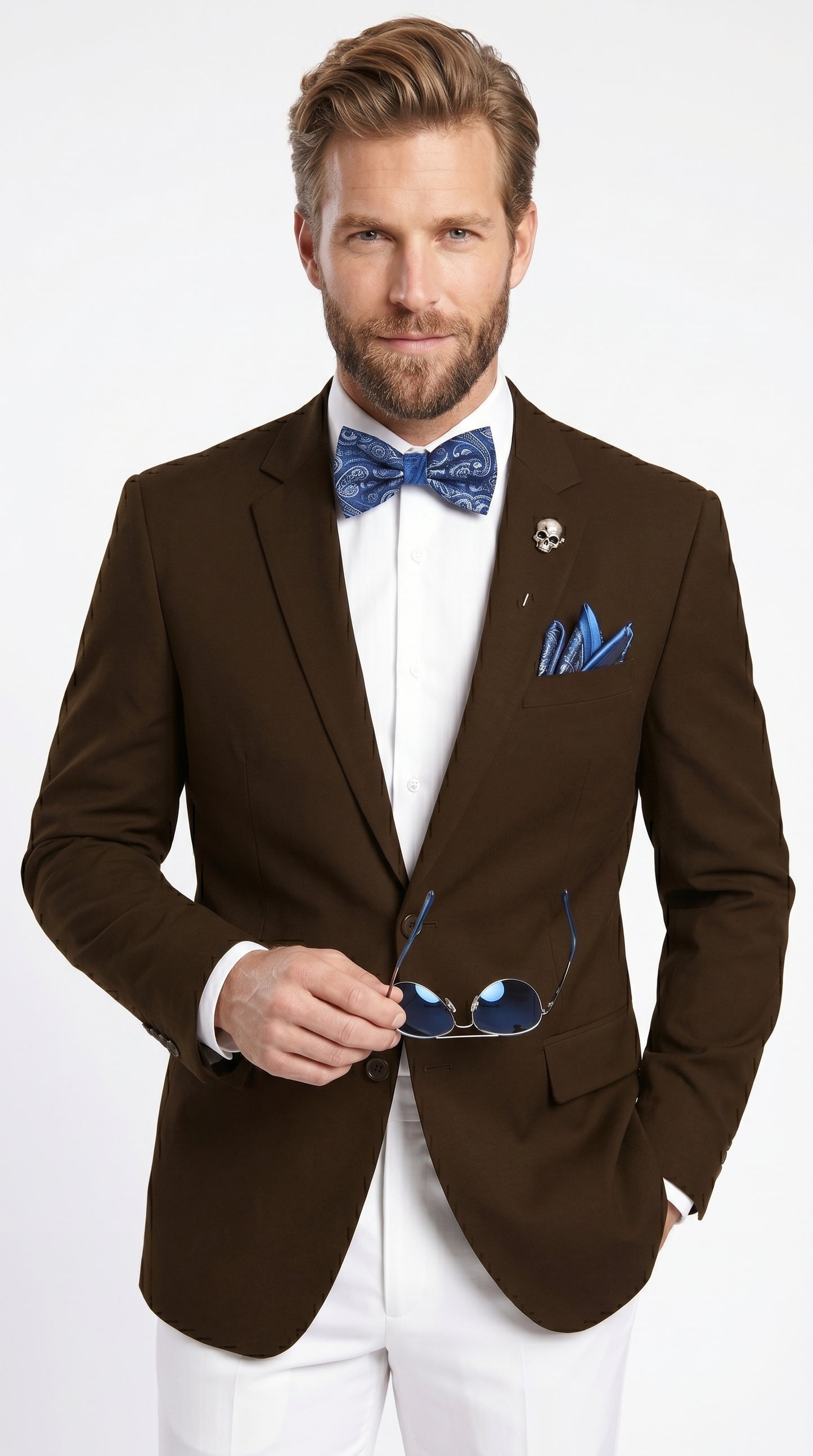 Men’s Brown 2 Button Wholesale Blazer, Dress Casual Sport Coat for Formal and Smart Casual Wear