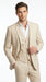 Men’s Champagne Wedding Suit with Vest, Summer Formal Groom and Beach Wedding Suit