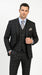 Men’s Black Windowpane Plaid 3 Piece Suit, 1920s Inspired Formal Dress Suit