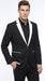 Men’s Black and White Blazer with Shawl Lapel, Dress Casual Formal Sport Coat