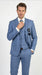 Men’s Ice Blue 3 Piece Suit with Vest, Formal Wedding Prom Dress Suit