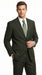 Men’s Dark Olive Green Suit, Classic Formal Dress Suit Clearance Sale