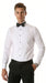 Men’s Max White Slim Fit Wing Tip Collar Pleated Tuxedo Shirt, Formal Dress Shirt