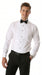 Men’s Max White Slim Fit Wing Tip Collar Pleated Tuxedo Shirt, Formal Dress Shirt